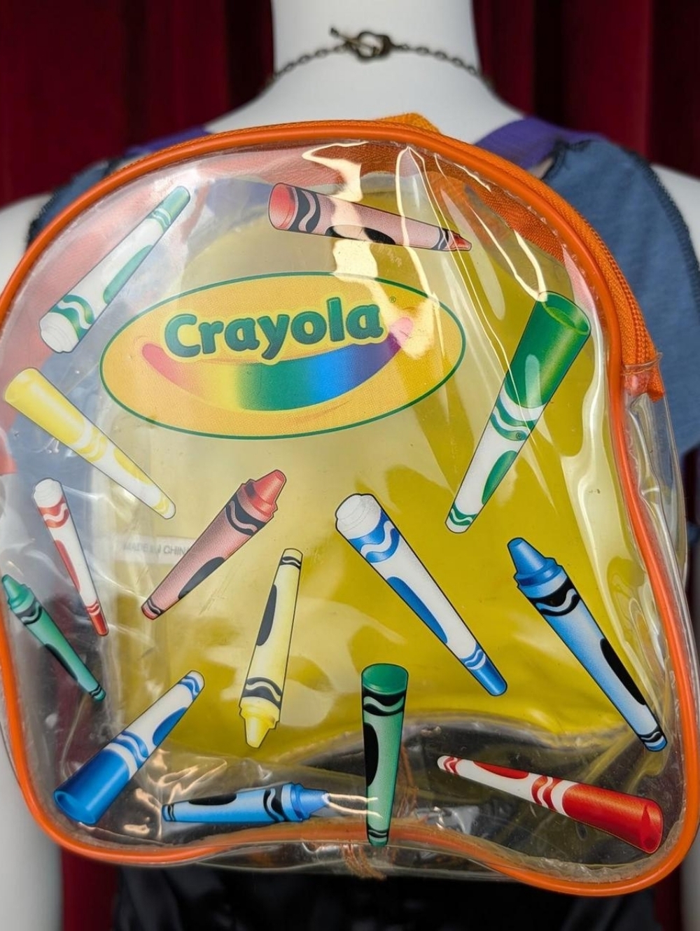 Crayola Clear, Yellow, Red, Blue, Green, Purple, & Orange Rainbow Backpack